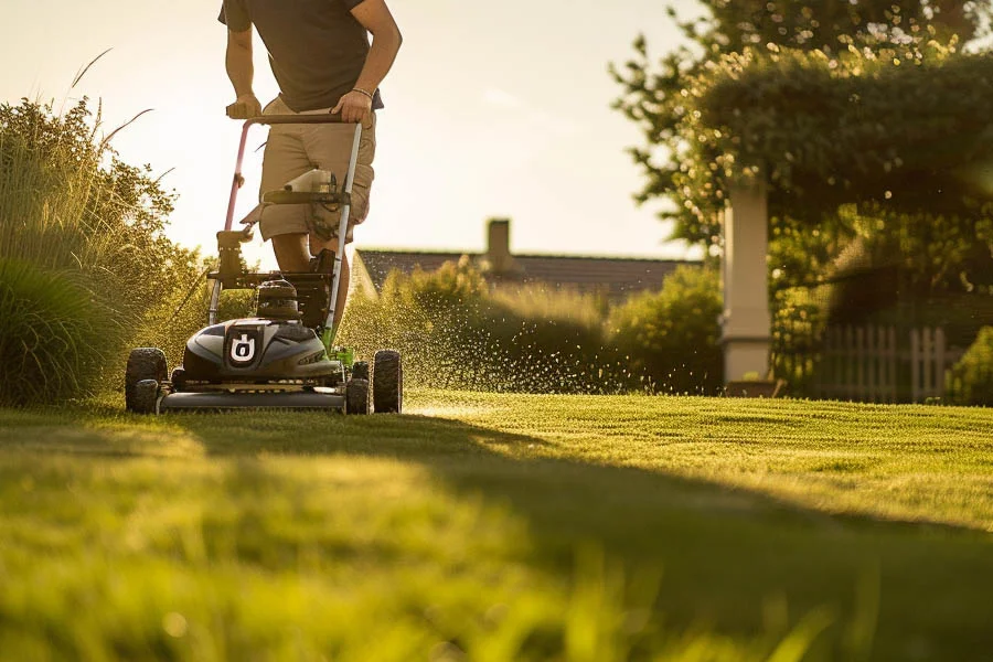 lawn mowing set